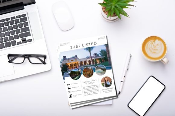 Download Just Listed Flyer, Real Estate White Template - Premium Resources