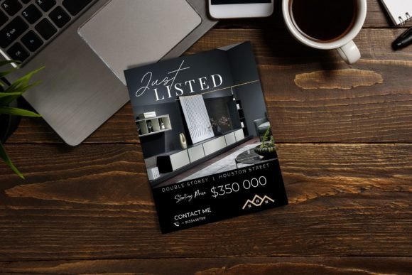 Download Just Listed Flyer Real Estate Grey Template - Premium Resources